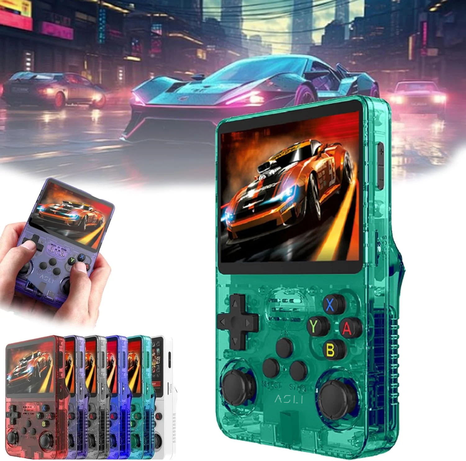 Asli Global Xretro Engine 3.5 Xretro Handheld Game Console With Linux System 128GB | Green Asli Global Xretro Engine 3.5 Xretro Handheld Game Console With Linux System 128GB | Green